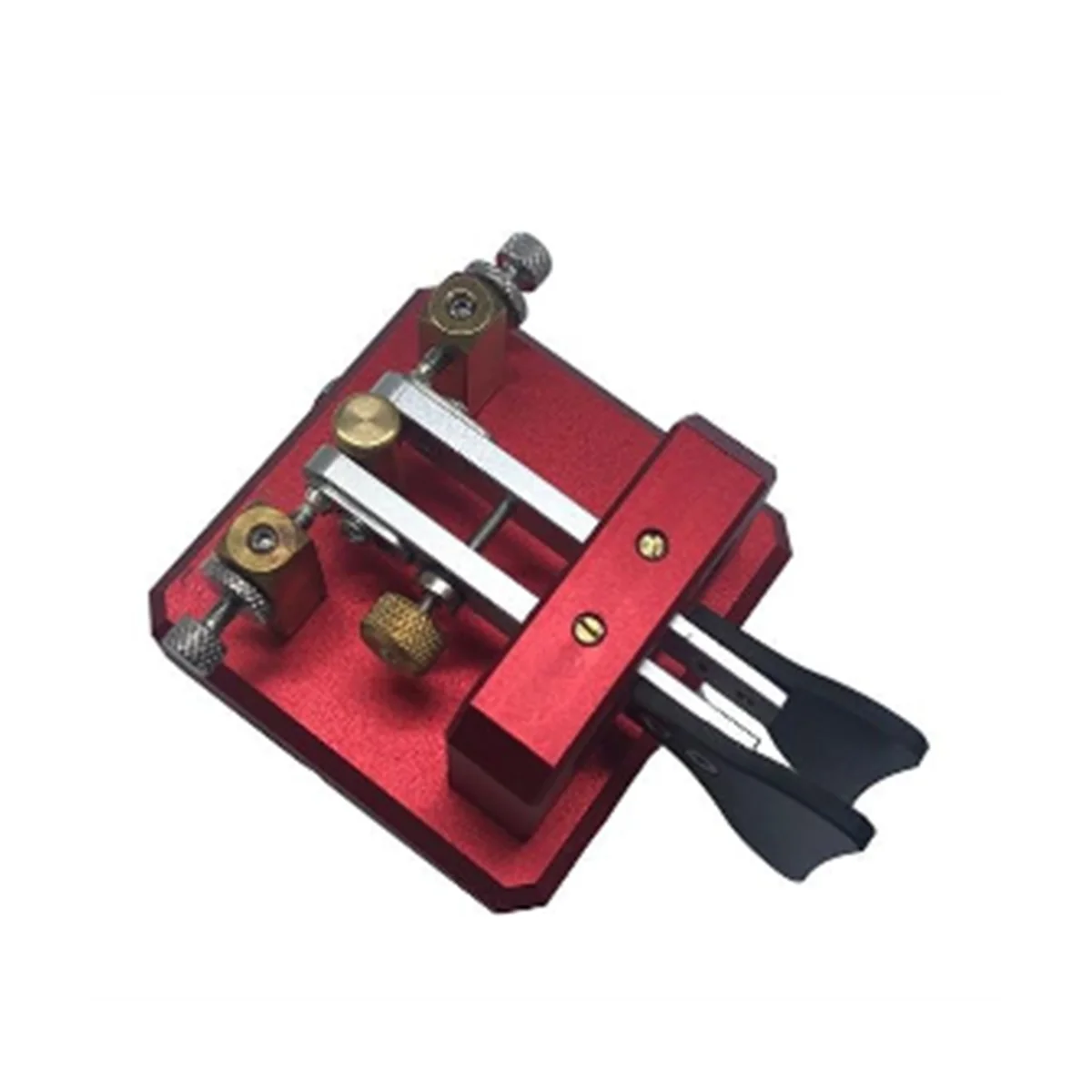 Chave automática Morse Dual-Paddle Telegraph, CW Key para usuários de radioamador, prata, rádio amador, CW Paddle Key