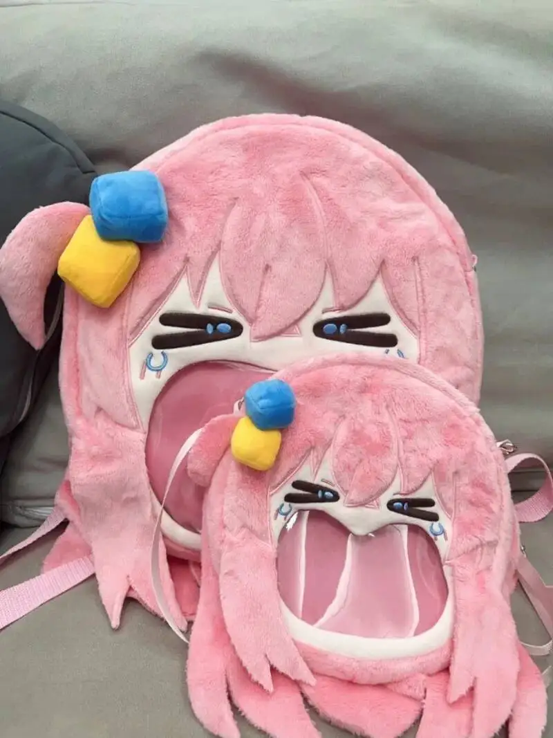 Game BOCCHI THE ROCK Cosplay Gotoh Hitori Transparent Campus Student Zipper Cartoon Backpack Messenger Bags Shoulder Bag