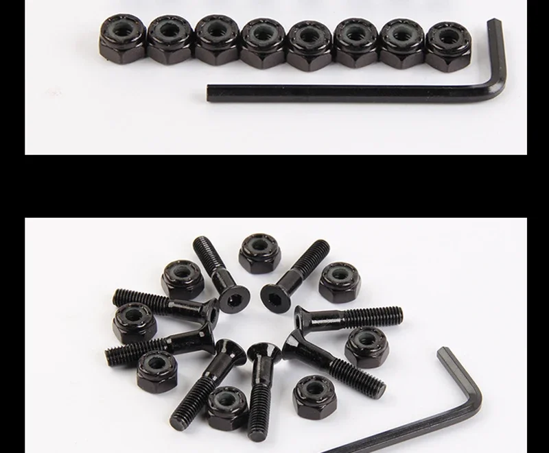 Schrauben für Skateboard-LKWs, M5 x 25/29/32/38/44/50 mm, Befestigungsschrauben, rostfrei, langlebig, Stegsägel, Muttern, Reparatur von Skateboard-LKW-Rädern – Detail 4