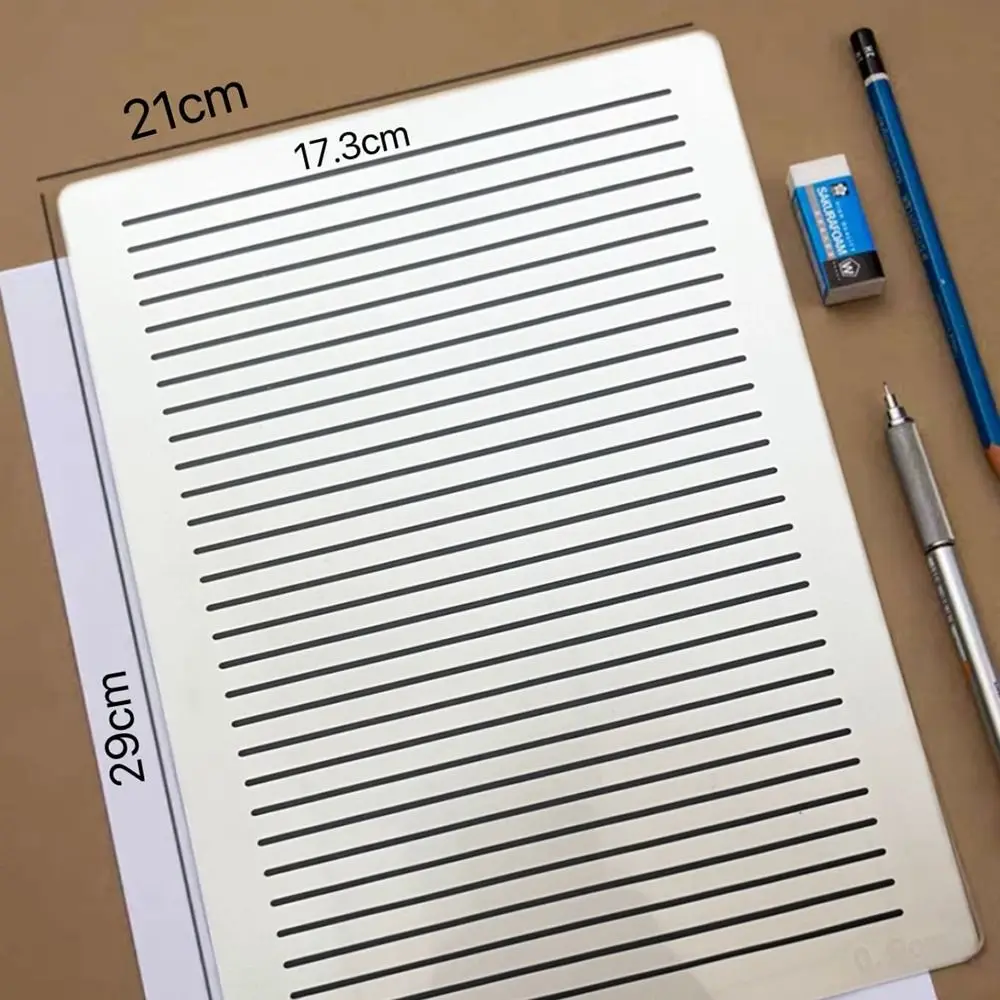 4/6Pcs Gift DIY Templates Ruler Multi-use Lines Guide Envelope Template Creativity Durable Clear Calligraphy Stencil Office