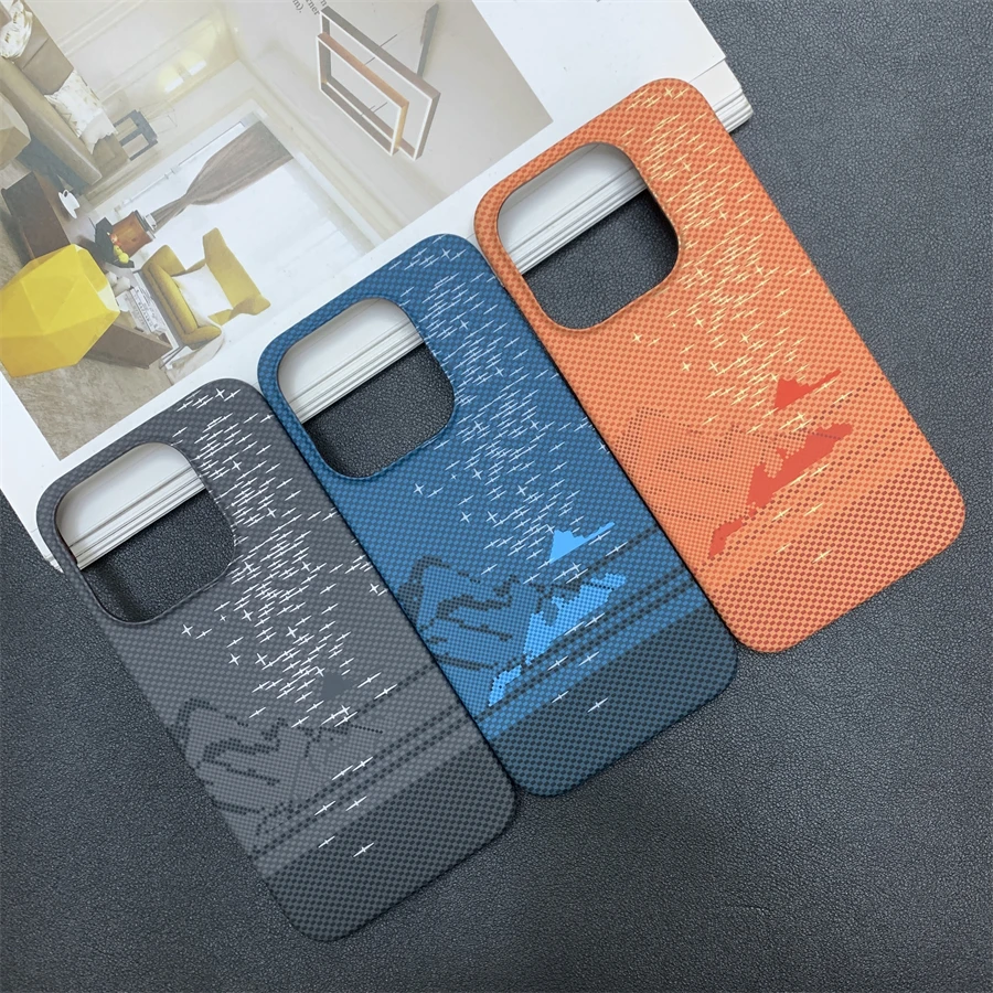 Shockproof Plastic Cooling Phone Case For Oneplus 12 13 15 15T 16 16T ACE3 ACE5 Pro Carbon Fiber Texture Matte Hard Bumper Cover