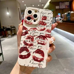 Case For Redmi Note 13 Cases Redmi 12 Case Lip Printed Phone Case For Redmi Note 13 12 Pro Plus 12S 12 11S 11 10 Redmi 13C Cover