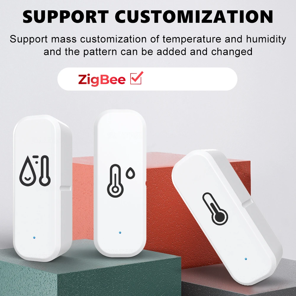 Tuya ZigBee WiFi czujnik temperatury inteligentny aplikacja domowa w monitorowanie czasu rzeczywistym zasilany baterią dla Alexa Google Home Gateway