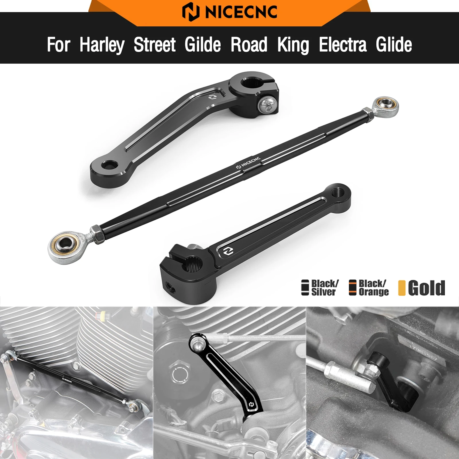 Para Harley Street Glide FLHX 2017-2019, Varillaje de Cambio de Marchas, Eje Interno del Palanca de Cambios, Varilla de Cambio, Road King FLHR, Electra Glide