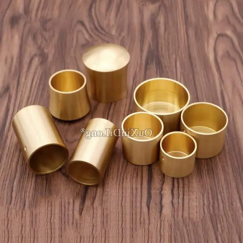 4PCS Brass Furniture Leg Ferrules Feet Cover Chair Sofa Table Cabinet Leg Feet Protector Cover Tube Cup Furniture Leg Ferrules