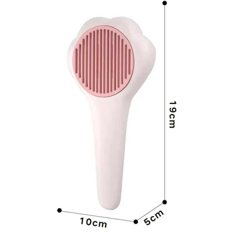 Cat Supplies Pet Comb Massage Cute Paw Shape One Touch Hair Removal Comb Removes Floating Hair For Dogs And Cats