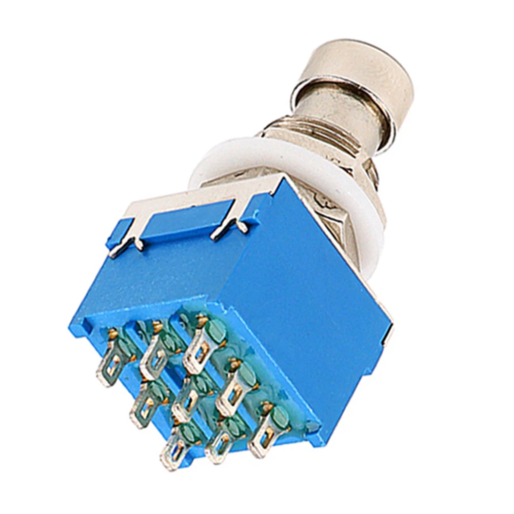 Interruttore per chitarra a 9 pin Interruttore a pedale in metallo Durevole, affidabile, design elegante Accessori per chitarra Interruttore a pedale a 9 pin