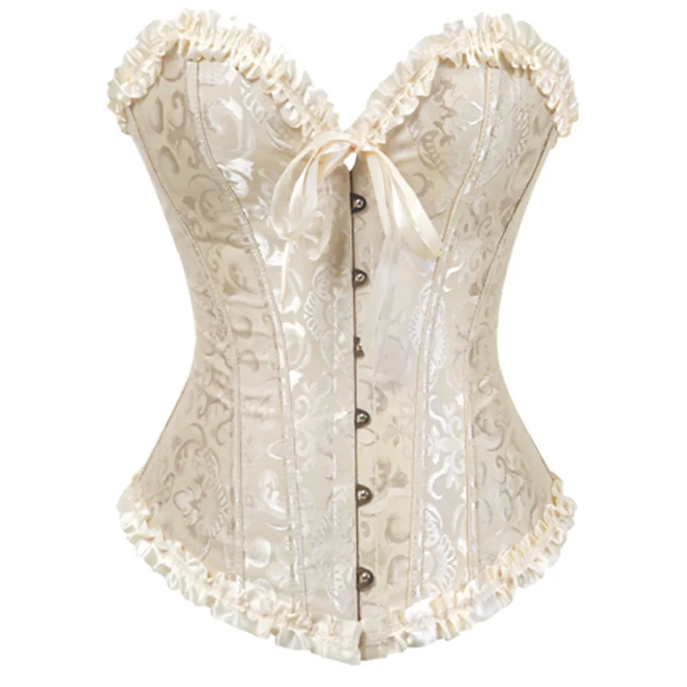 

Бюстье с завышенной талией, корсеты для женщин, сексуальное женское белье, готический корсет, топ, корсет больших размеров, винтажный жаккардовый корсет, корректирующее белье для тела