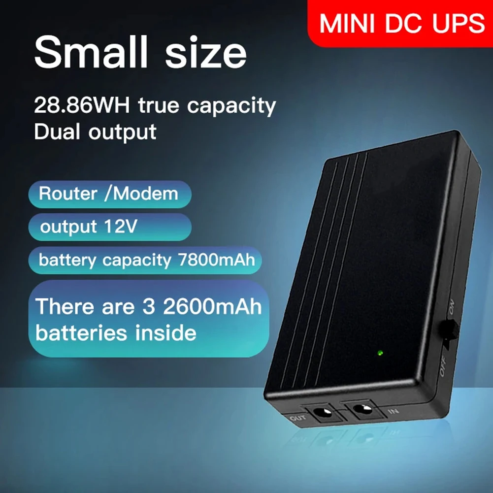 

-10 40 7800mAh Battery Backup High Capacity Lithium Battery Unit Portable Power Supply Compatible With 12V Devices