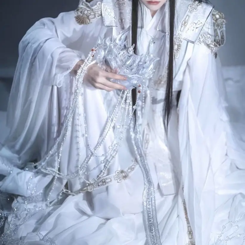 ChuWanning MoRan Chinese TV Antiquities Series 2Ha Immortality chu wanning Cosplay chu wanning Costume White Dress Ancient Hanfu