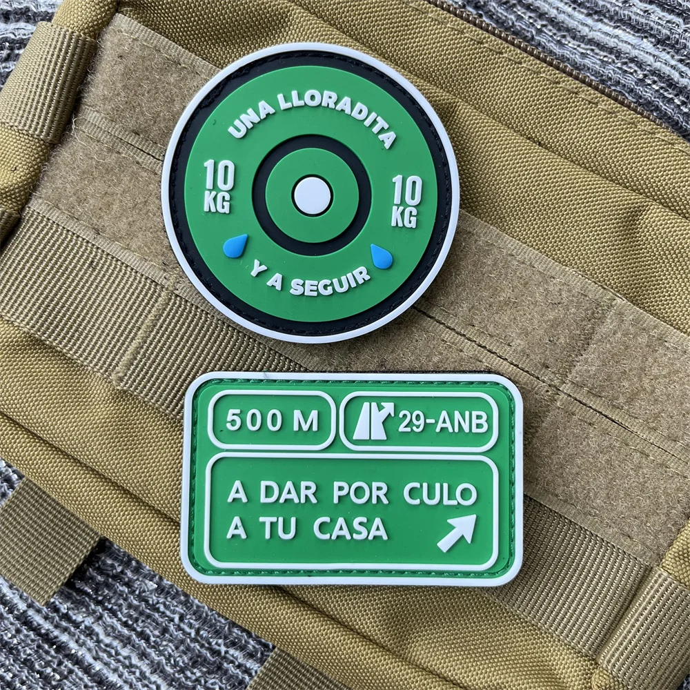 

Fitness Accessories 10 KG PVC Patch on Clothes Spain Badges Hook and Loop Tactical Backpack Patches Stickers Emblem