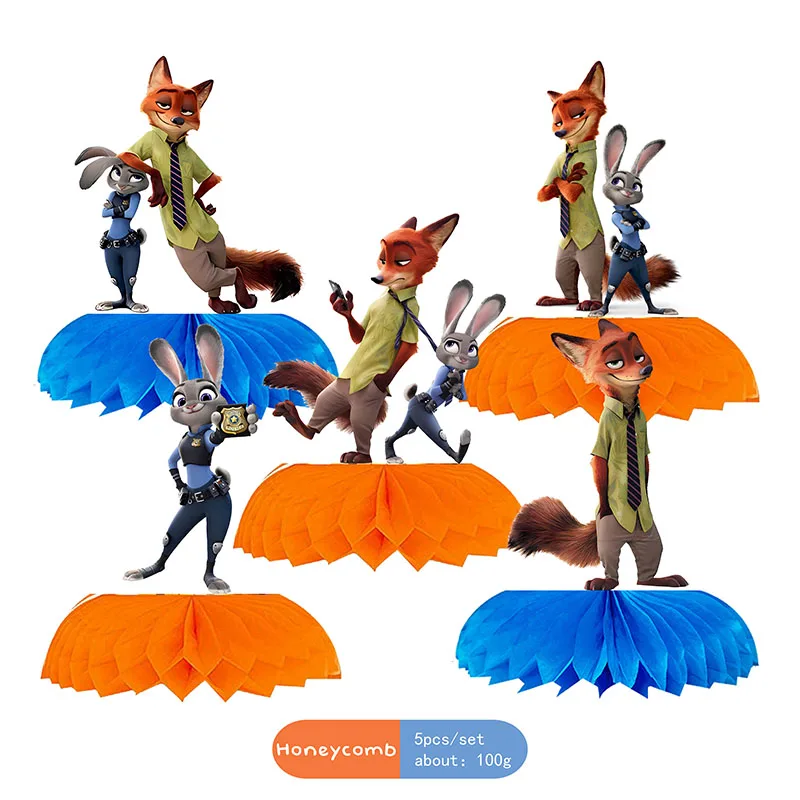 Disney Zootopia Theme Birthday Party Decorative Disposable Tableware Set Background Balloon Banner Baby Shower Gift articles for