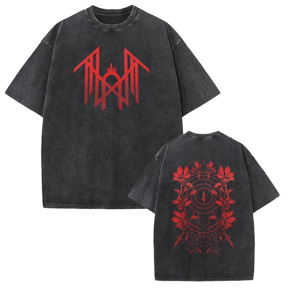 

Hot Band Sleep Token Graphic Print T-shirt Men Women Clothing Vintage Washed Plus Size T Shirt 100% Cotton Short Sleeve Tees