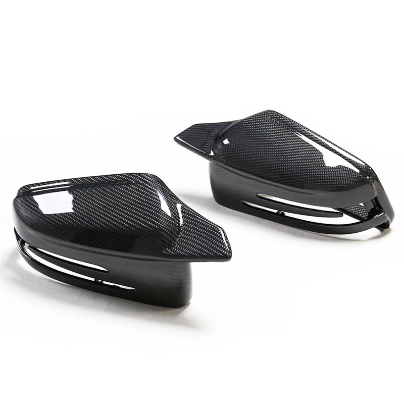 M-Style Carbon Fiber Rearview Side Mirror Covers Cap For Mercedes Benz A C E S Class W204 W212 W218 2009 2010 2011 2012 2013