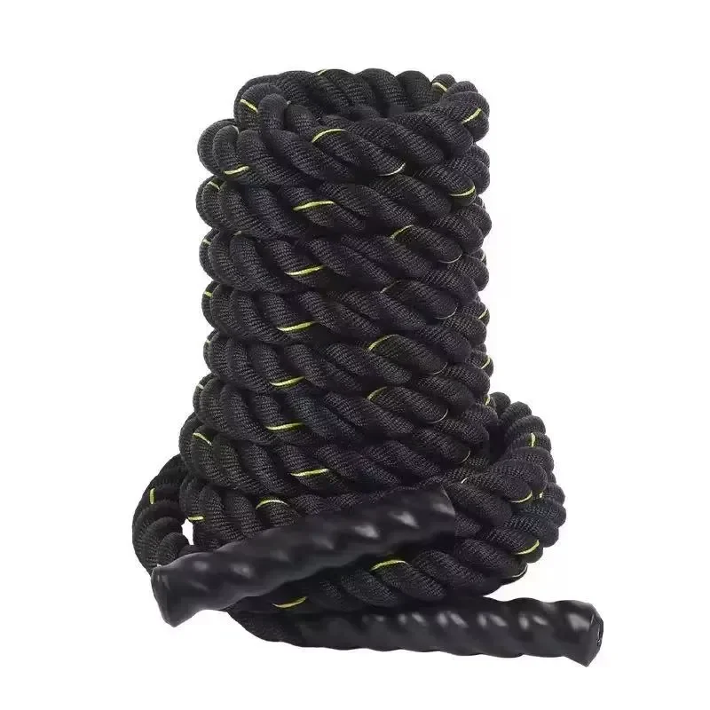 Heavy Duty Durable Polyester Fiber Battle Rope - 9/12/15 meters in length for comprehensive fitness training, bodybuilding
