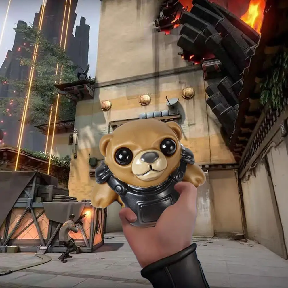11 سنتيمتر/4.29 بوصة Valorant التكتيكية الدب ضغط لعبة لعبة البضائع دمية الزينة المقتنيات شاشة لسطح المكتب الأولاد #4