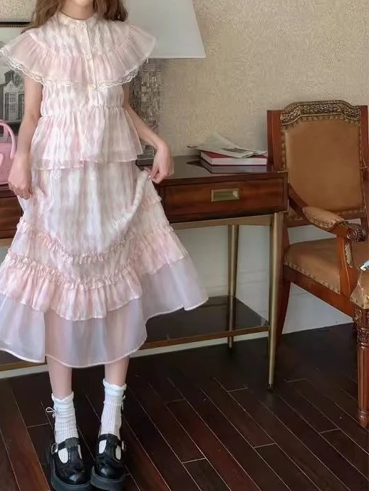 Summer New Sweet and Niche Little Fly Sleeve Cloak Shirt Top, High Waist Splicing Half Skirt Two-piece Set for Women