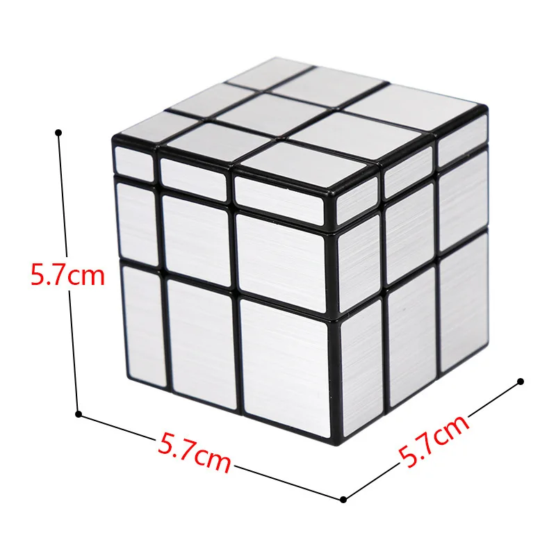 مرآة سحرية جديدة مكعب 3x3x3 الذهب الفضة المهنية سرعة مكعبات الألغاز Speedcube ألعاب تعليمية للأطفال الكبار الهدايا