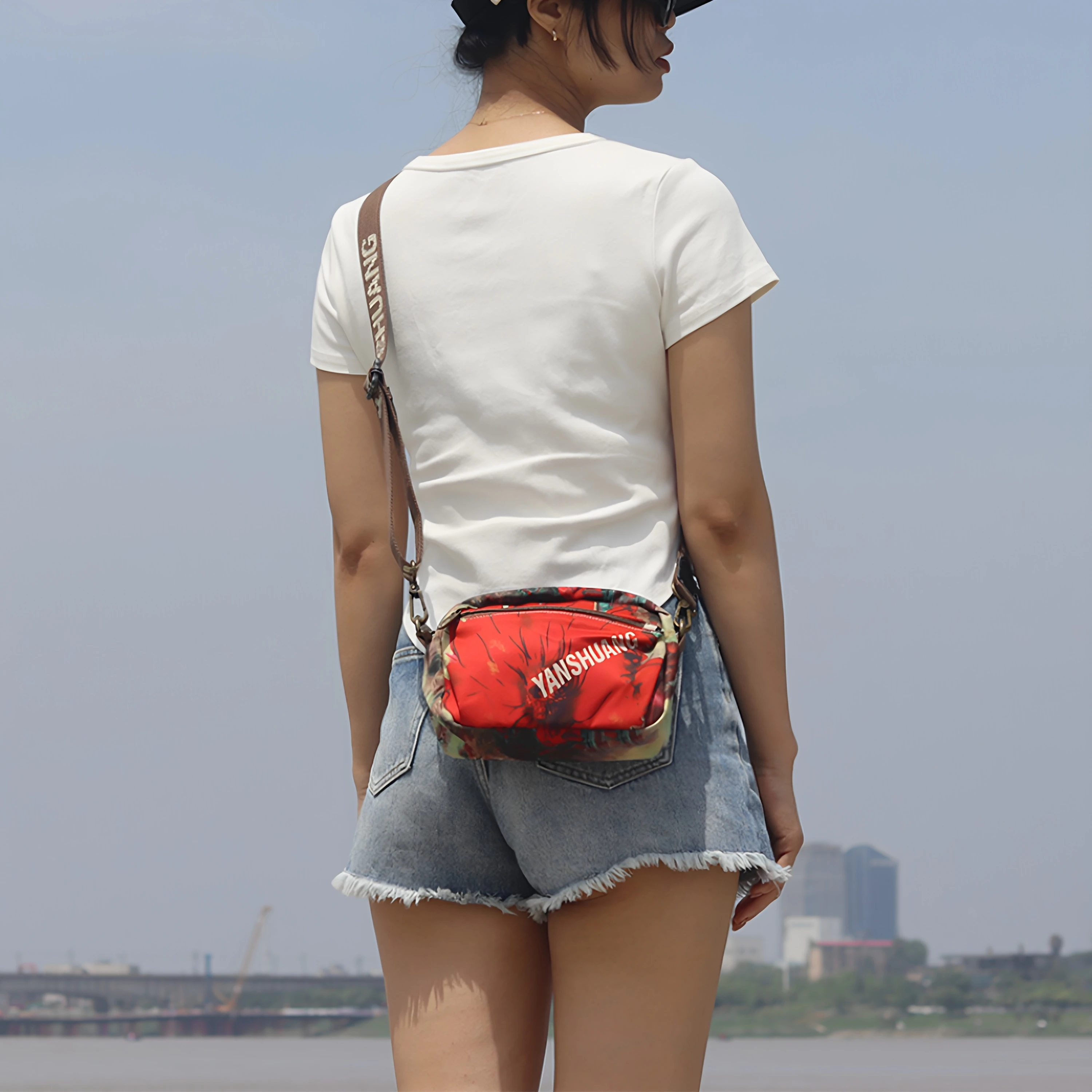 Bolso Bandolera Yan Shuang, Diseño Original, Multibolsillos, Impermeable, Ligero, Moderno y Casual para Mujer