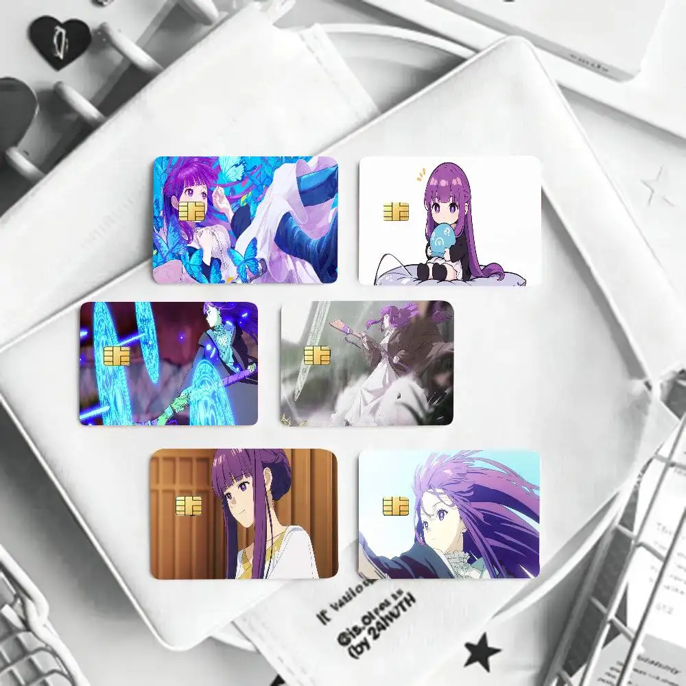 Fern Animation Frieren Beyond Journeys End Art Print Credit Card Skin Waterproof PVC Bank Card Decal