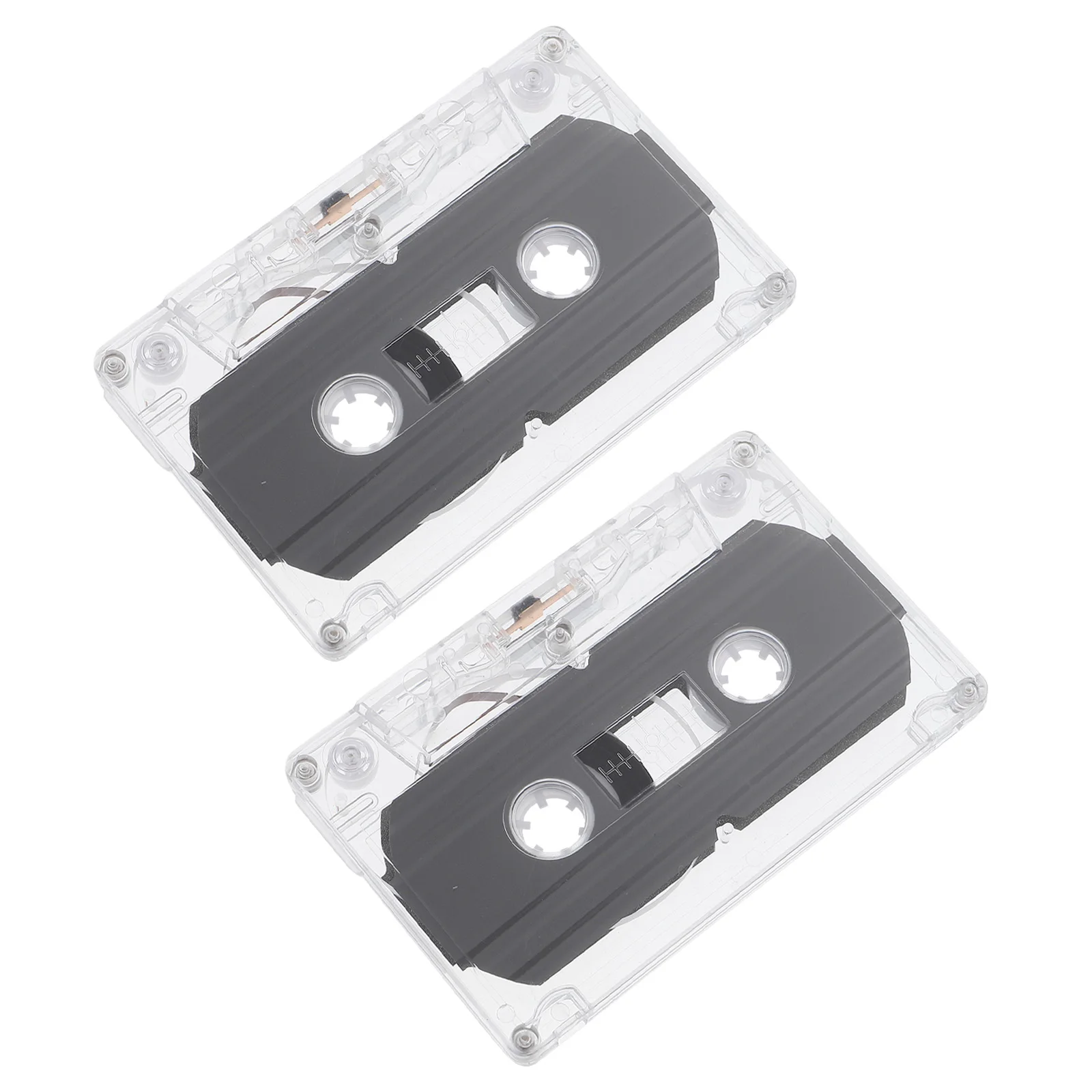 

2pcs Min Tape Cassette Blank Audio Low Noise Transparent Blank Audio Tapes DIY 30 Min Recording Time Tapes Retro Gifts