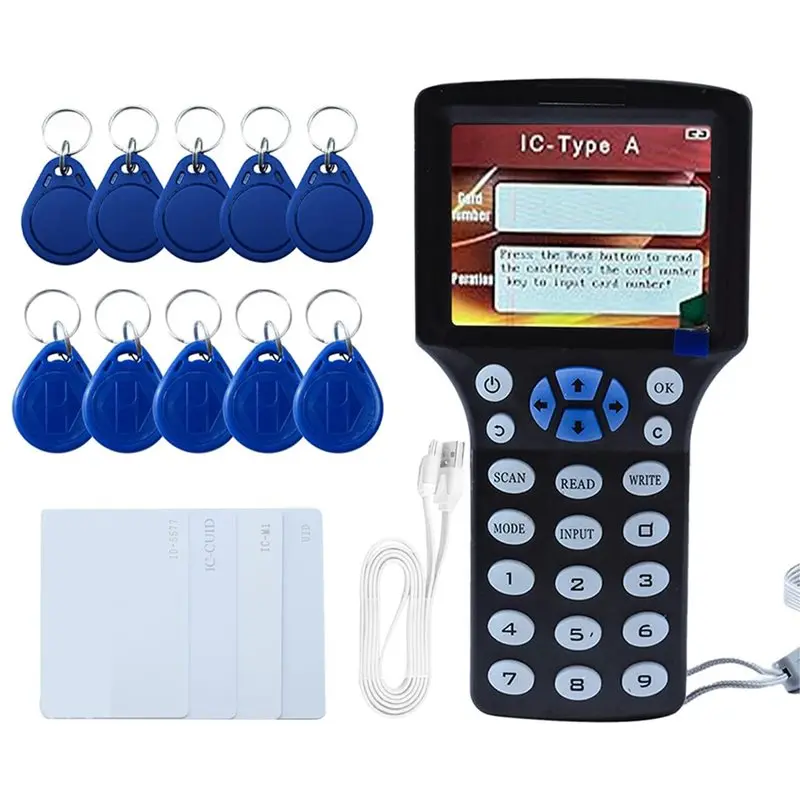 B24B RFID Reader Writer Copier Multi-Frequency Smart Card Decoder With Free Software USB Support For RFID Cards