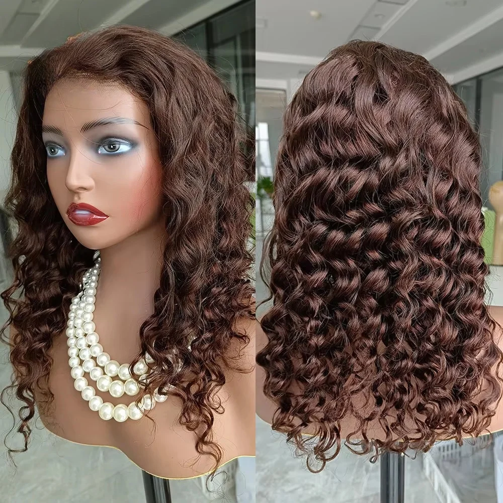 

Длинный (26 дюймов) темно-коричневый парик с креплением 13*4*1, без клея, с кудрями кинки-карли, плотность 180%, для чернокожих женщин, с детской линией роста волос, синтетический, предварительно выщипанный.