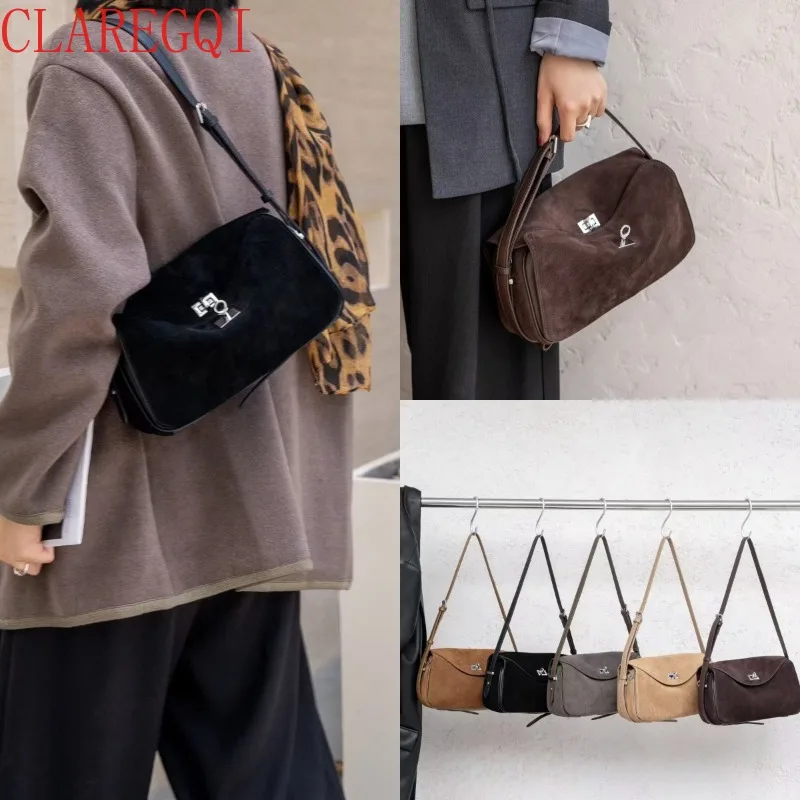 New Suede Buckle In Autumn And Winter Messenger-Bags Fashionable And Large Capacity Hand Bags For Womens Cosy Small Shoulder Bag