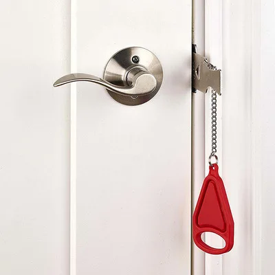 Portable lock Portable door stopper Door buckle lock Temporary room door stop Top  stopper Anti-theft padlock