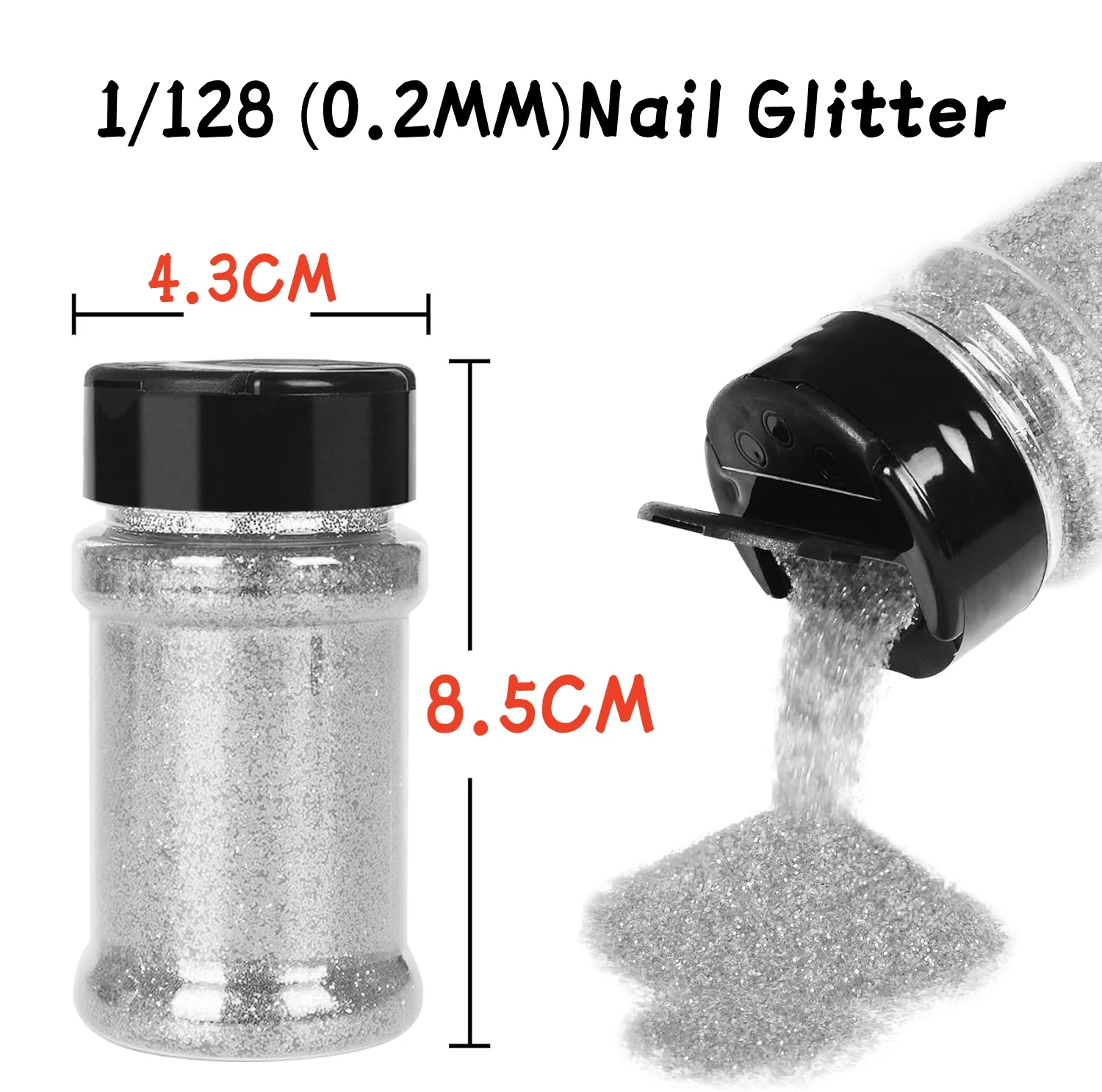 4 ألوان 1.76 أونصة/زجاجة مسحوق لامع للأظافر الناعم، مصنوعات يدوية من الراتنج لعيد الميلاد، بريق لتزيين الأظافر #5