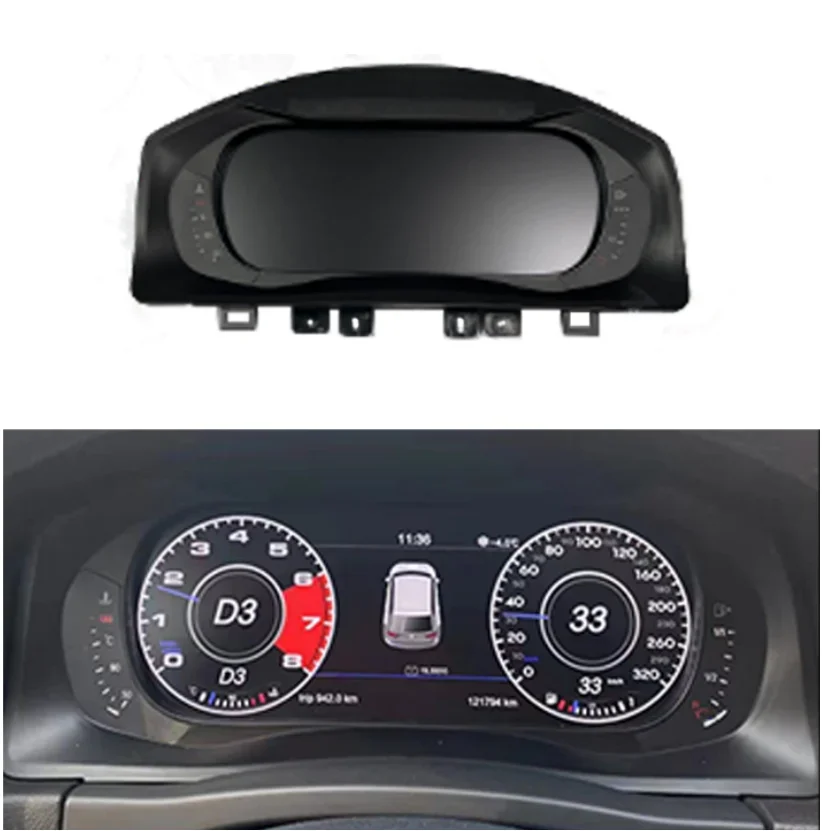 

1920*720 Dashboard Panel Virtual Instrument Cluster LCD Speedometer For Tiguan 2010-2017 Digital Dashboard