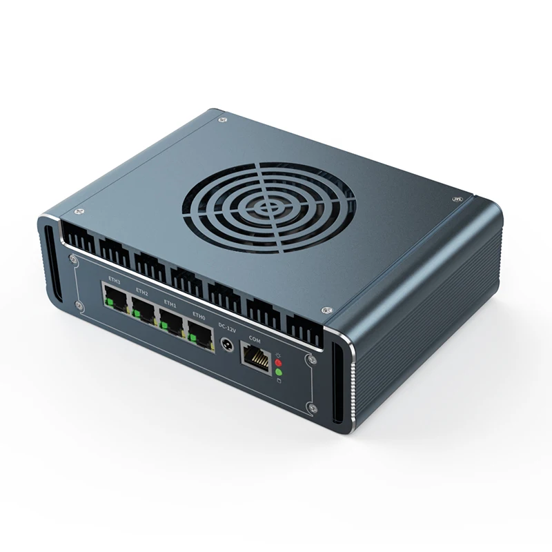 11th Gen Intel Mini Fan Router 4 Intel i226 2.5G LAN i7 1165G7 i3 1115G4 2xDDR4 NVMe Celeron N5105 pfSense Firewall PC komputer