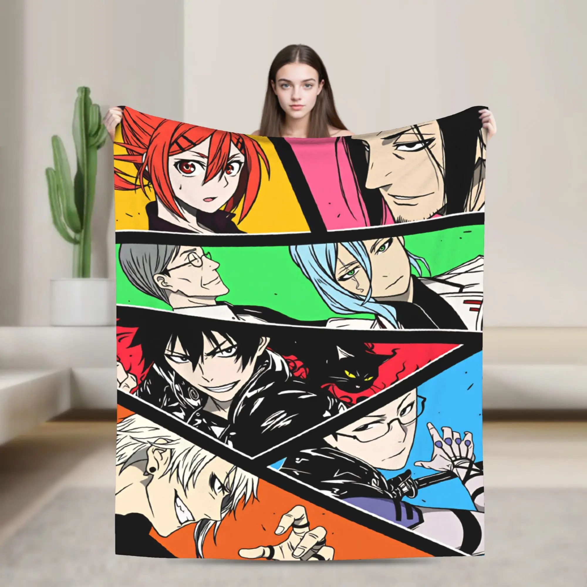 2026 Blacks Torchs Anime Warm Blanket Airplane Plush Bedding Throws Street Trend Couch Chair Flannel Bedspread Sofa Bed Cover