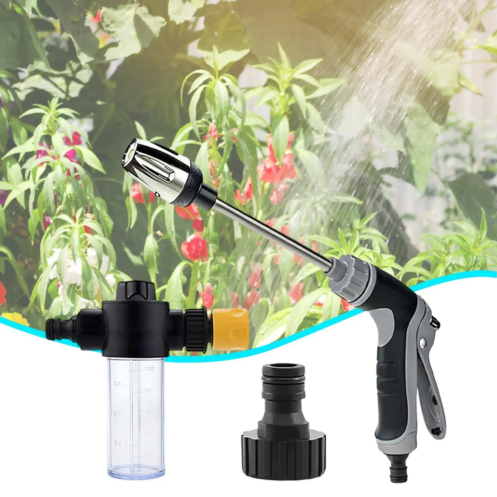 High Pressure Sprinkler Water Gun Car Washers Garden Lawn Watering Hose Nozzle Foam Lance Portable Automobiles Cleaning Tool