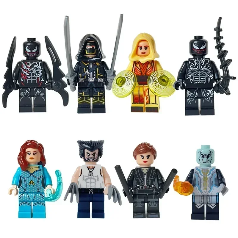 Jouets pour enfants, personnages de dessins animés, poupées humanoïdes, jouets, mini figurines, poupées humanoïdes, cadeaux d'anniversaire, blocs de construction.