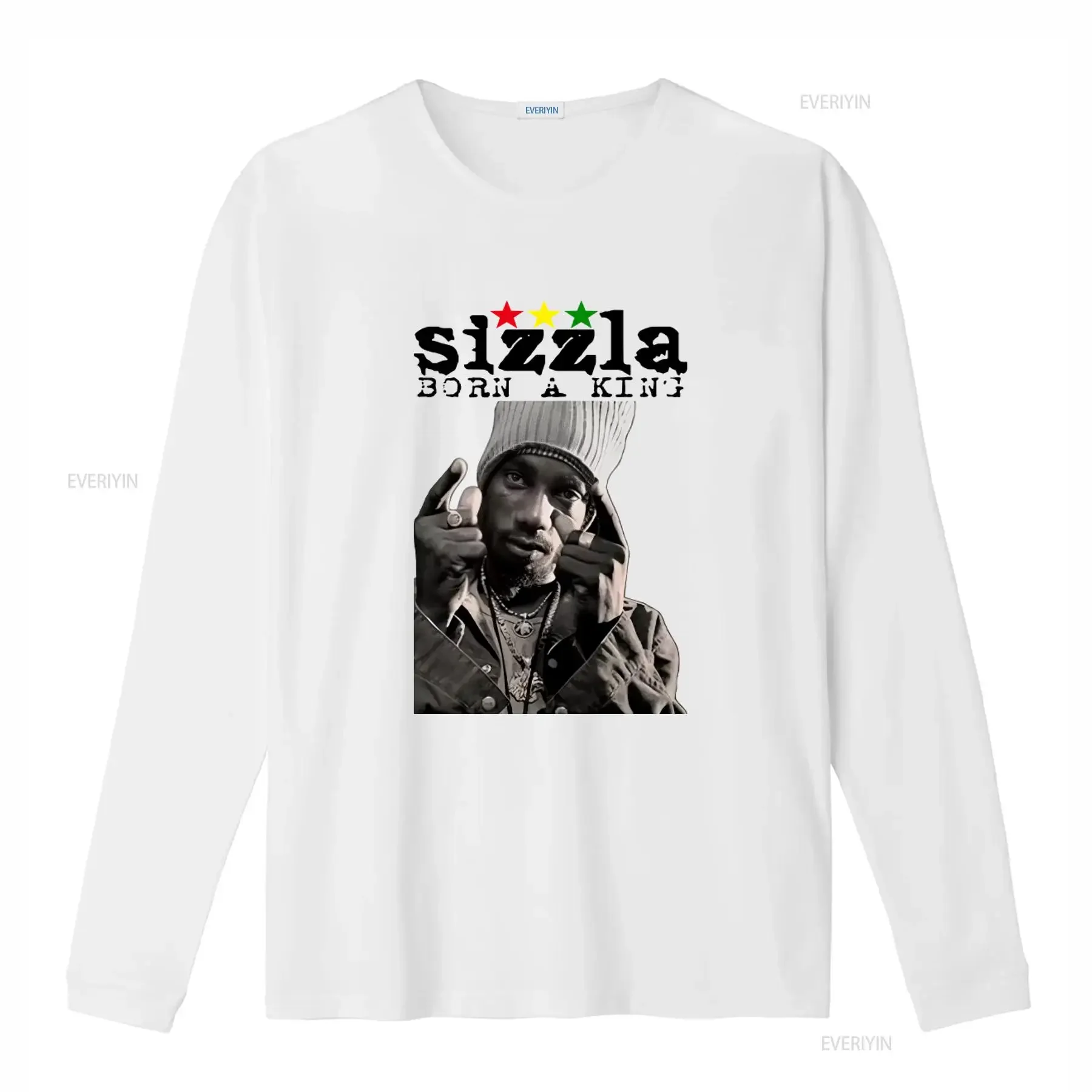Reggae Sizzla T Shirt Born A King Design Rasta Vibes Jamaica Dancehall Style Perfect for Fans of Yellowman and Tubby vintage