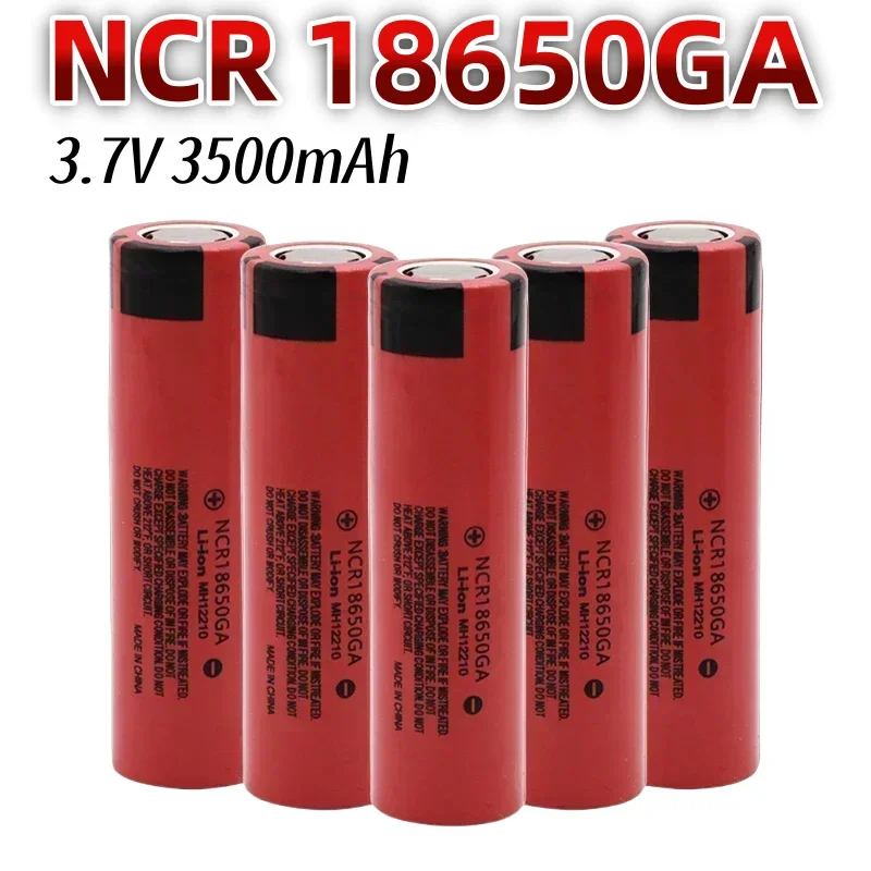 

100% new Original NCR 18650GA High Discharge 3.7V 3500mAh 18650 Rechargeable Battery Flashlight Flat-top Lithium Battery