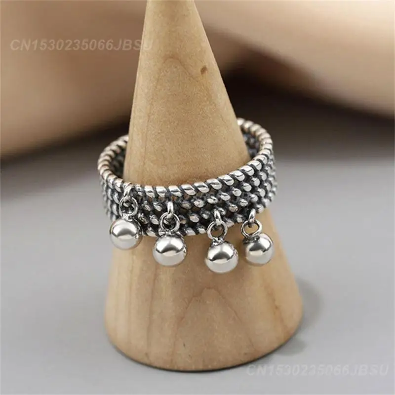 Female Open Ring Alloy Jewelry For Women Tassel  Ring Retro Women\'s Ring Multi-layer Braided Ring Personality