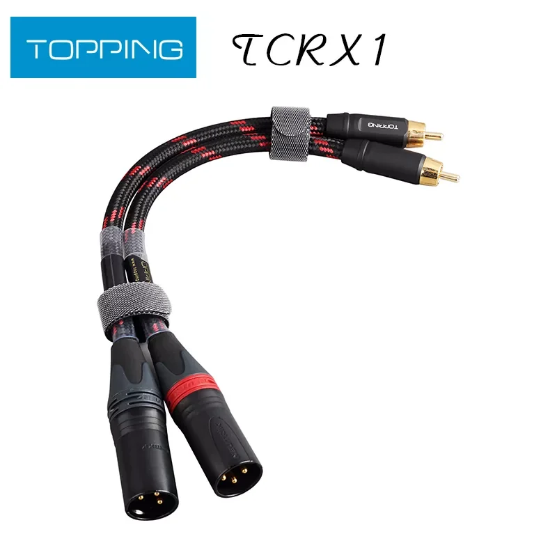 

Кабель TOPPING TCRX1 RCA к XLR, однокристальный Медный позолоченный RCA к сбалансированным разъемам XLR, профессиональный аудиокабель