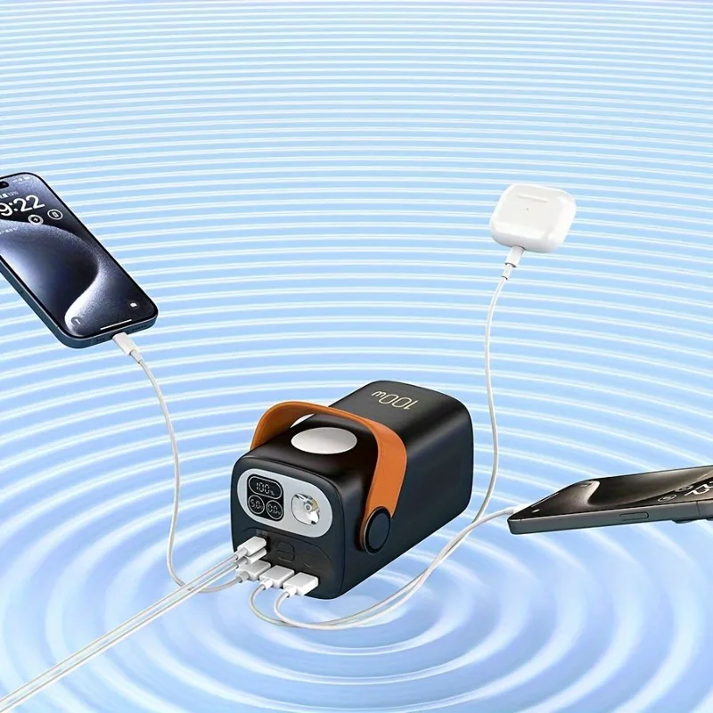 باور بانك شاحن محمول عالي السعة 60000 مللي أمبير في الساعة، حزمة بطارية PD 100 وات، 7 مخرجات و3 مدخلات، آيفون، أندرويد، للتخييم #5