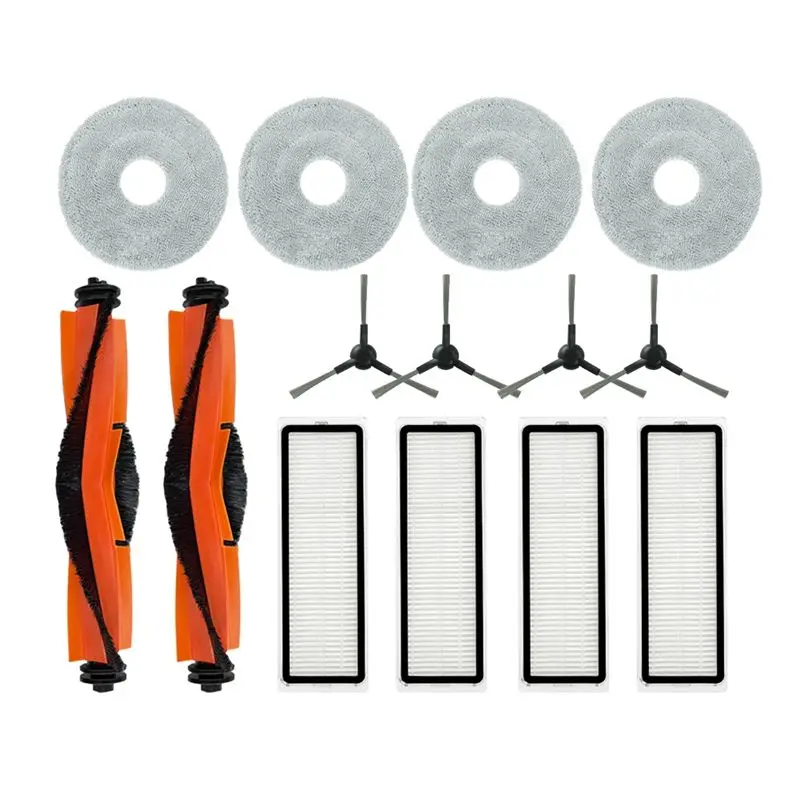 

ABXF-For Xiaomi Robot Vacuum S10+ / S10 Plus B105 Replacement Parts Accessories Roller Side Brush Hepa Filter Mop Cloth