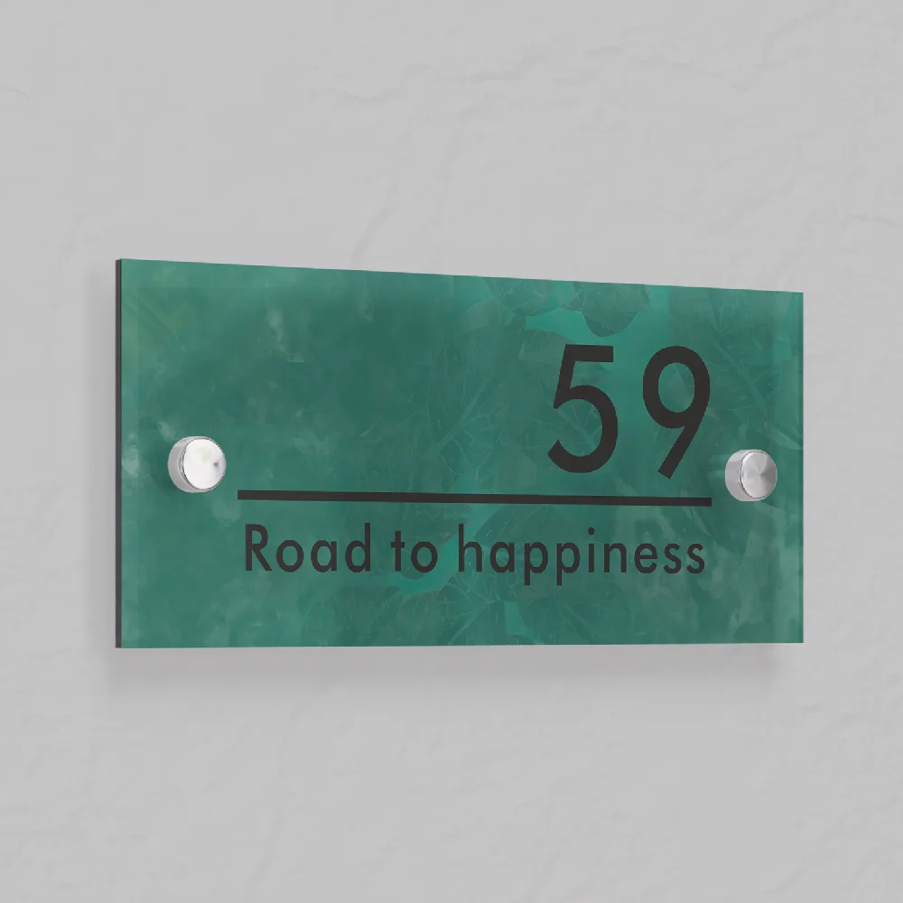 House Number Sign Printed Rust Effect Address Signage Rusty Effect Acrylic Outdoor Floating Street Address Plaque With Artistic