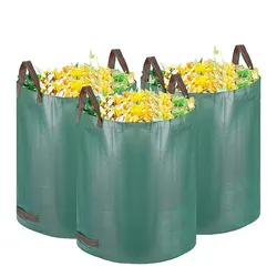 Garden Waste Bag Large Capacity Reusable Leaf Sack Light Trash Can Storage Bag Garden Garbage Waste Collection Container