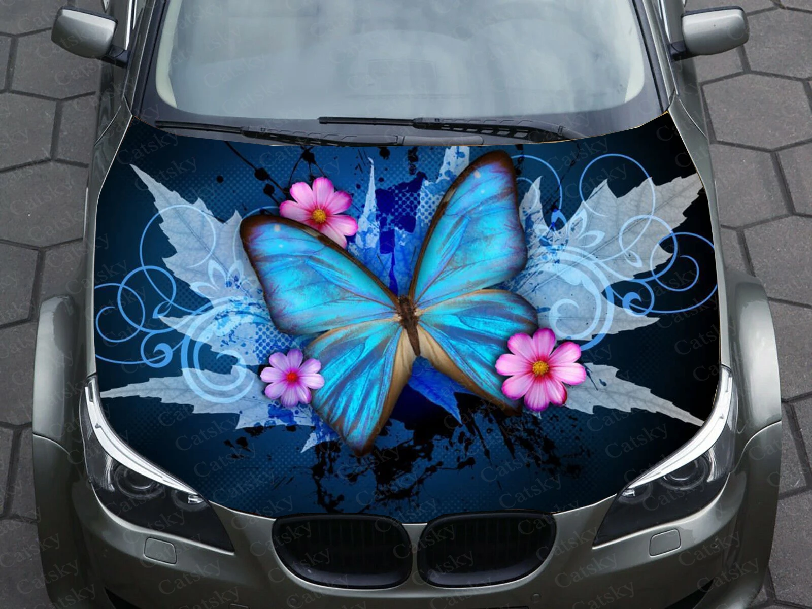 

Butterflies car stickers Auto decal graphic vinyl decal cover pattern packaging decal custom DIY engine color animal car decal