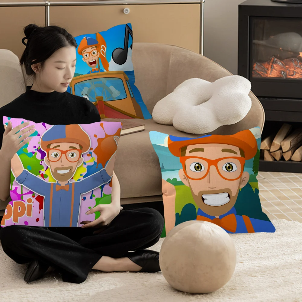 A-B-C-blippiings شخصية وسادة غطاء غبار غرفة نوم الاطفال حزب الديكور المخدة عيد ميلاد الأطفال هدية #3