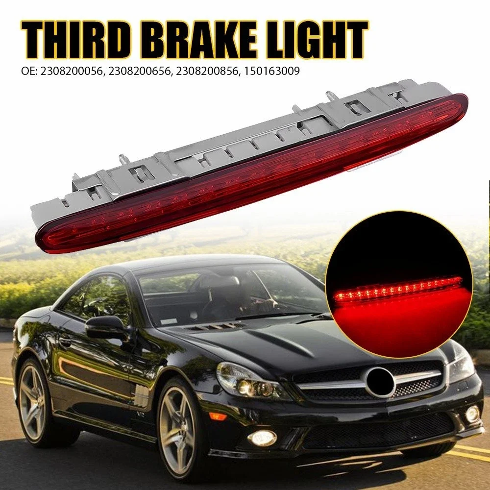 For Mercedes-Benz SL R230 2001-2012 SL500 SL600 SL63 Rear Roof 3rd Brake Light High Mounted Brake Light Assembly