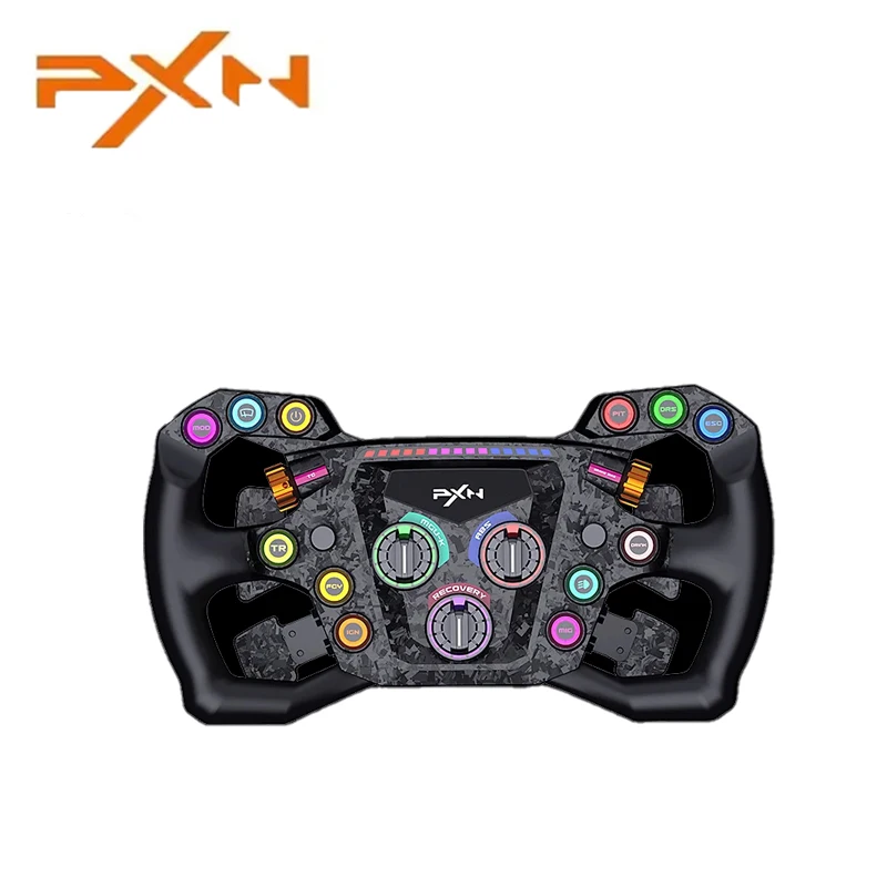 PXN GT ONE Gaming Steering Wheel, Magnetic Shift Paddles, Adjustable Trigger Buttons & Anti-Slip Support