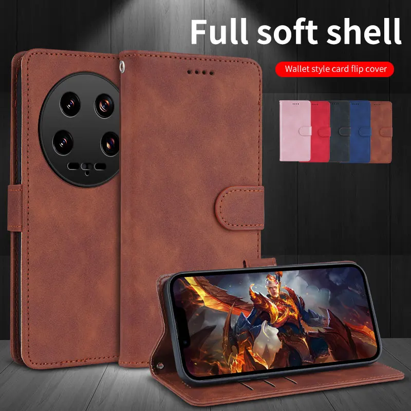 

For Xiaomi 15 14 Ultra Case New Business Frosted Card Insert Flip Leather Case Cover For Xiaomi 15 Ultra Shockproof Funda