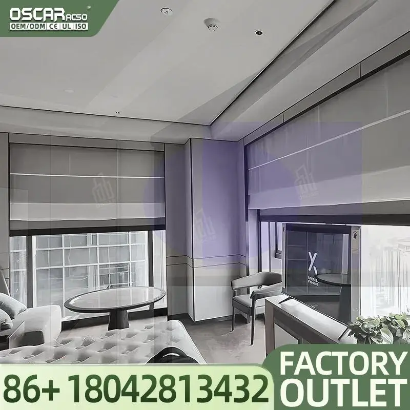 WiFiControlled Smart Electric Roller Blinds with Horizontal Pattern for Home Windows and Balcony Shading Plastic Blinds Ideal fo