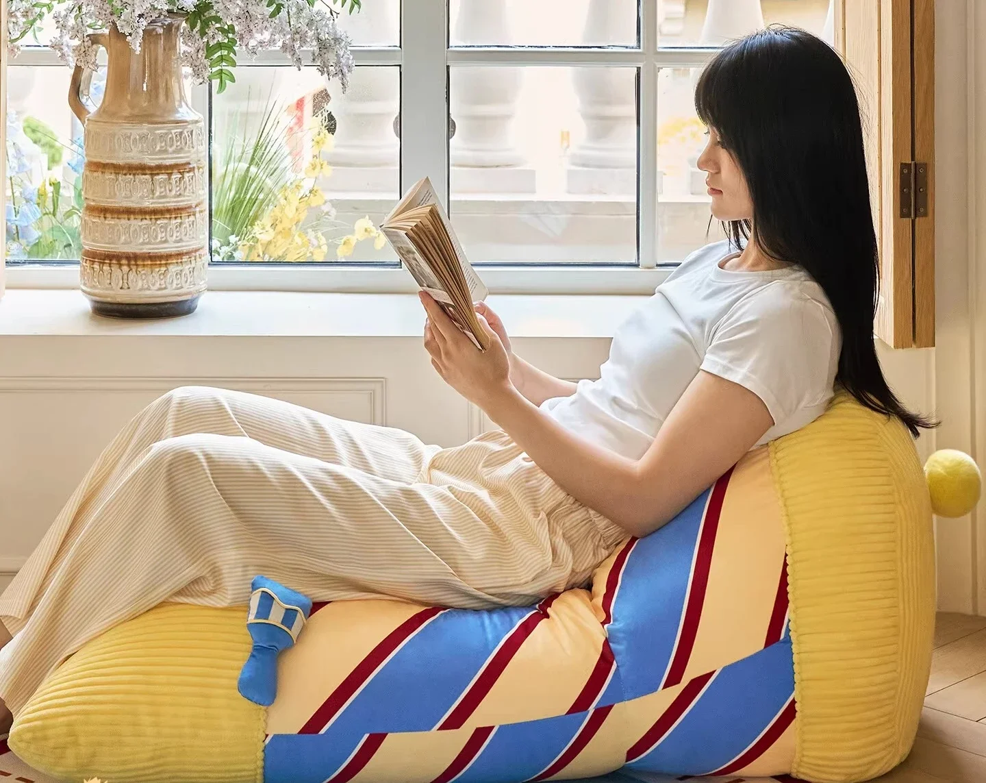 Lazy sofa can lie down and sleep, casual bean bag tatami single seat backrest